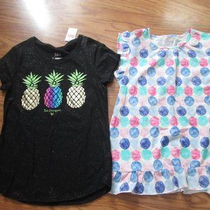 Osh Kosh Girls size 12 NWT Summer Top NWT Justice Pineapple Top Be Unique Sz 12